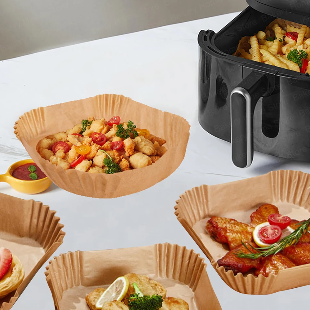 Fogli Cottura Usa E Getta 200 Carte Forno Per Friggitrice Ad Aria 7 5 Pollici Foderine L 728026