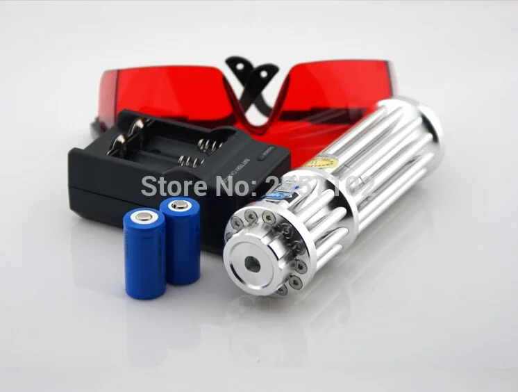 

HOT! AAA High Power Military 450nm 500000m Blue Laser Light Pointer Flashlight Burning Match Candle Lit Cigarette Wicked Hunting