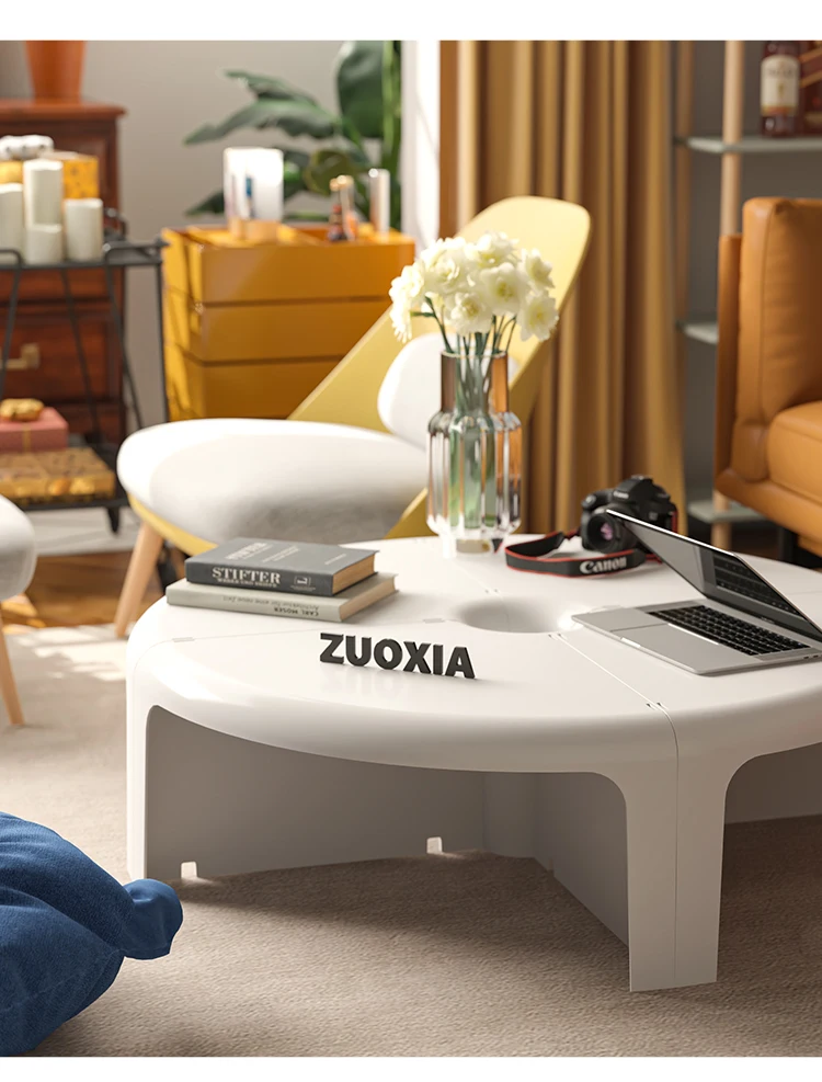 Nordic Living Room Home Tea Table Combination Simple Modern Edge Table Round Small House Multi Functional Side Mesa 사이드테이블 식탁