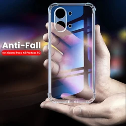 Shockproof Transparent Soft Silicone Case - Ultra - Thin Clear Protective Cover for Poco X8 Max (Transparent)