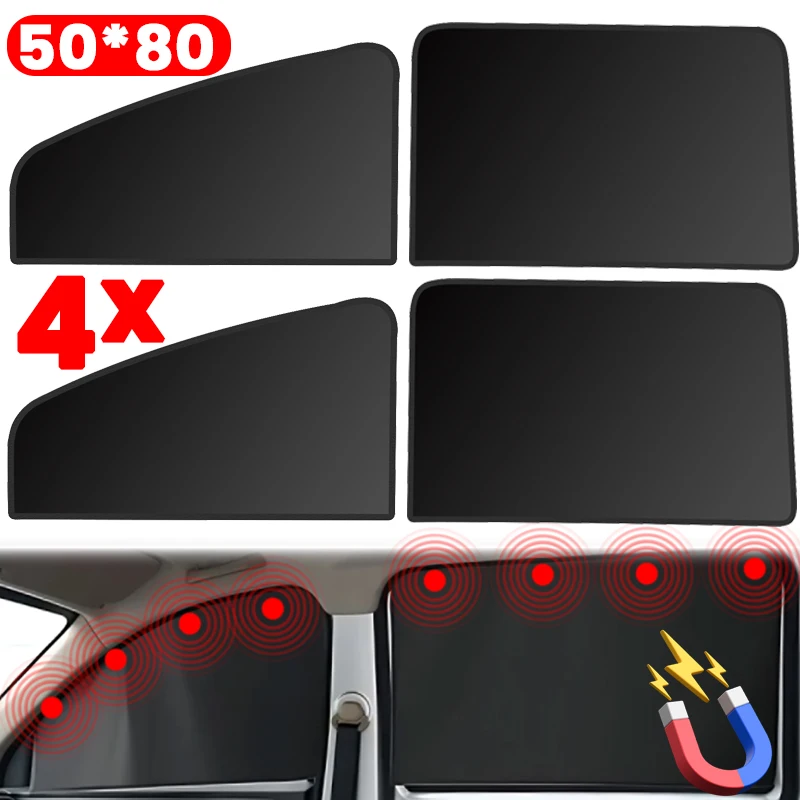 Magnetic Car Window Sunshade Cover Summer UV Protection Car Side Front Rear Window Mesh Curtain Protector Cover Auto Accessories BEST SELLERS