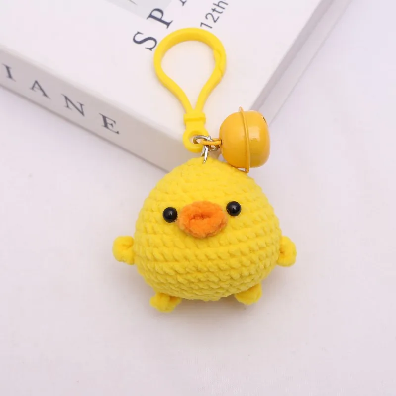 Cute Kapibala Doll Crochet Keyrings Handmaking Knitting Rabbit Keychains Creative Cartoon Pig With Carrot Car Keys Keyrings New