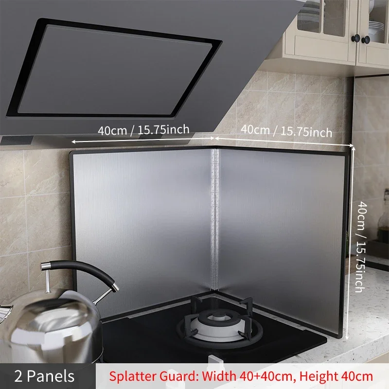 Kitchen Grease Splatter Guard for Frying, Stainless Steel Stove Splash Guard Cooking, Splatter Screen Sink Shield for Stove Top