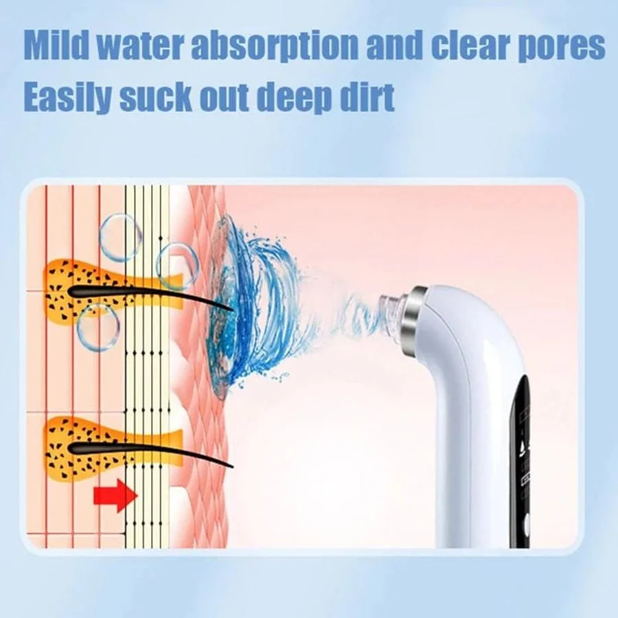 Face Beauty Pore Vacuum Facial Cleaner, Blackhead Remover, USB Charging Water Circulation Facial Cleaning Tool 5
