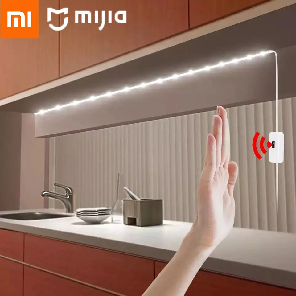 Xiaomi Youpin-faixa de Luz de Sensor Infravermelho de Varredura Manual Usb sob Luzes do Armário Movimento Led Luz de Fundo para Mesa