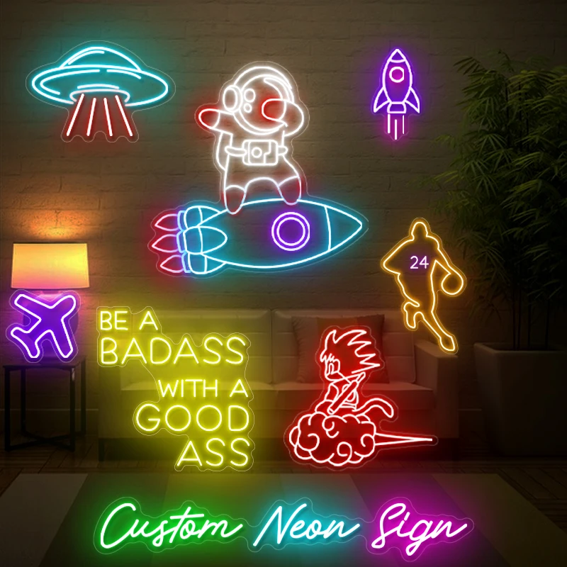 Personalized Custom Neon Signs Led Light Letters Neon Mural Rgb For Room Wedding Birthday Girlfriend Name Gift Wall Decor Neon & Tubes - AliExpress