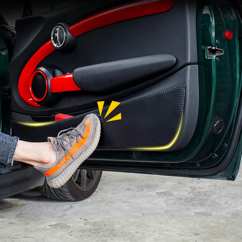 Car Interior Door Panel Protector Leather Anti Kick Film Pad Sticker