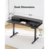 Electric Standing Desk with 2 Drawers, C-Clamp Mount Compatible, Height Adjustable Computer Desk 2