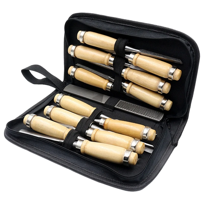 

Set 14 Pieces Wood Sculpture Tool Carving Tool Carving Tool Set With Cutter File For Engraving On Wood Carving On Wood