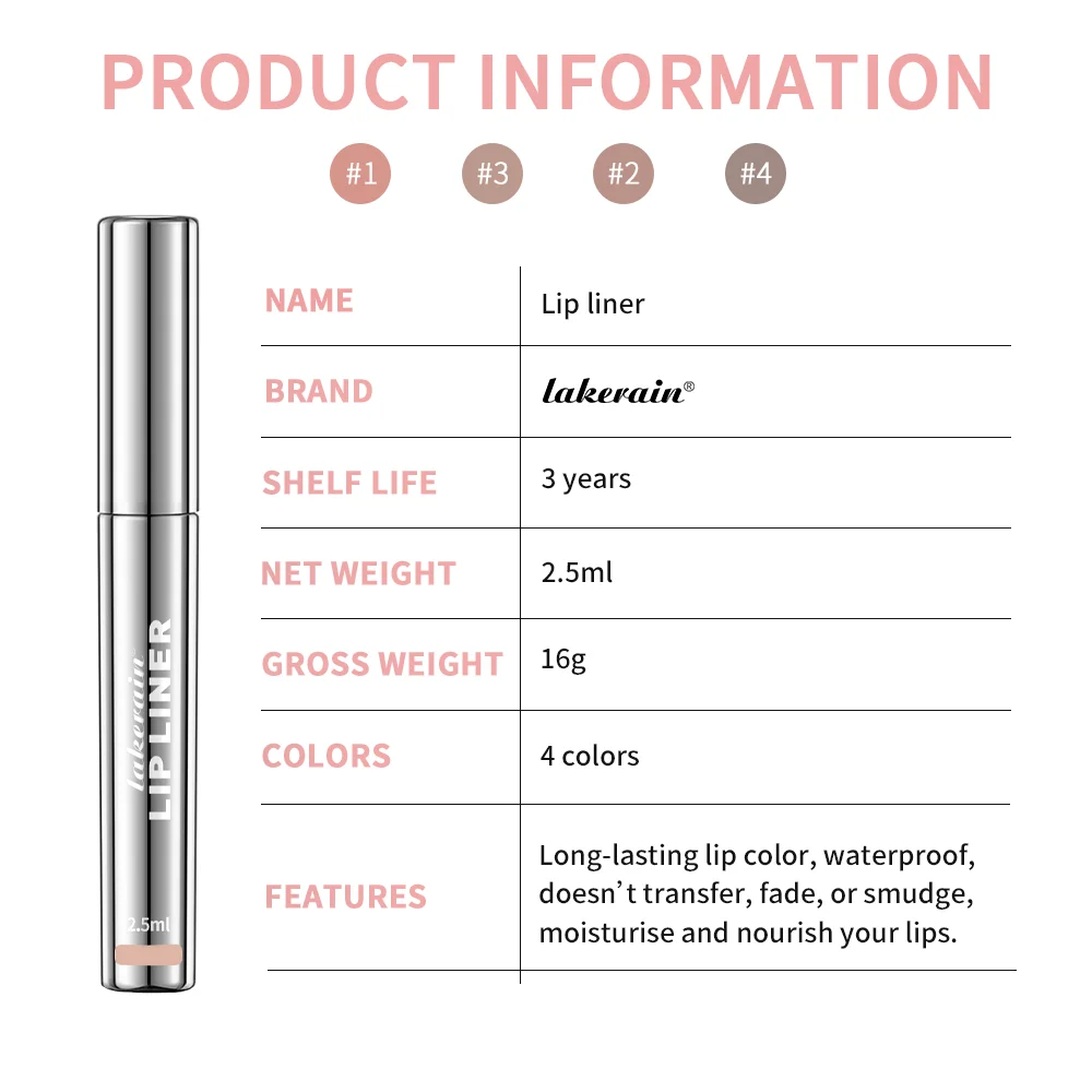 Peel Off Lip Liner Waterproof Liquid Lip Stick Makeup Containing Hyaluronic Acid Vitamin E