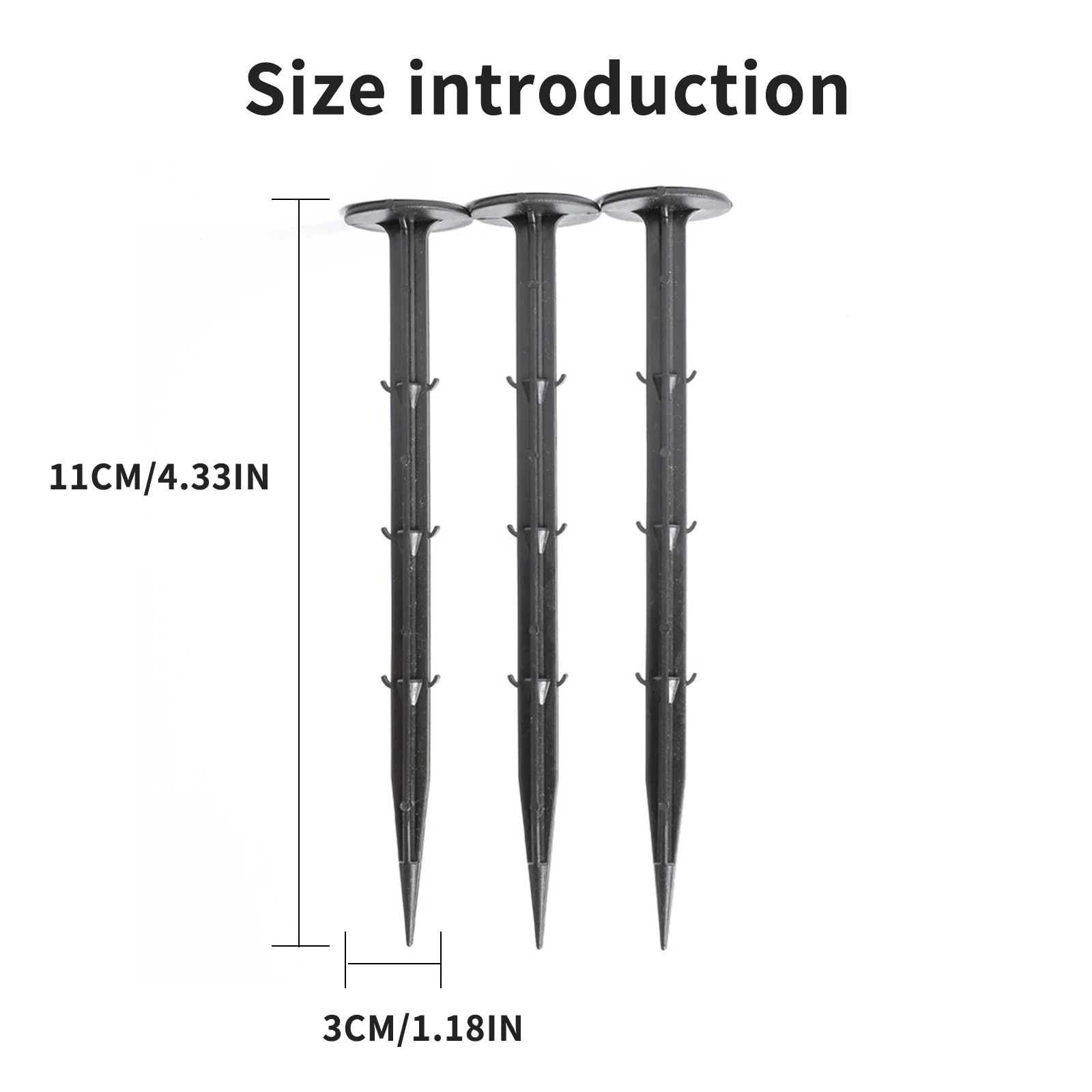 Ground Nail Film Fixed Garden Pegs 100pcs/set Greenhouse Film Weed Prevention Ground Cloth Sunshade Fly Net Plastic Fixed Pegs