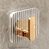 1/4PCS Self-adhesive Wall Hooks Acrylic Bathroom Hooks for Hanging Waterproof Luxury Adhesive Hook Towel Holder Home Accessories 1