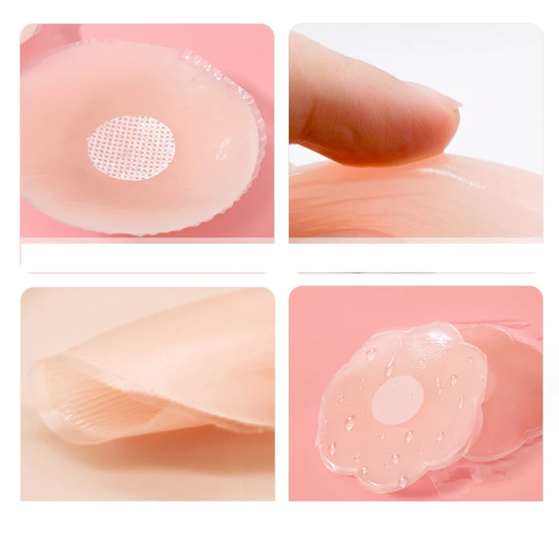 Silicone Nipple Cover Lift Up Bra Sticker Adhesive Invisible Bras Chest Patch 1Pairs for Women