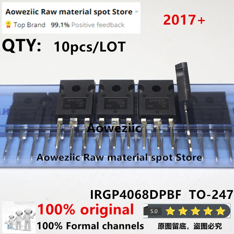 

Aoweziic 2017+ 100% New Imported Original IRGP4068DPBF IRGP4068D GP4068D TO-247 IGBT MOS Field-Effect Transistor 600V 96A 330W