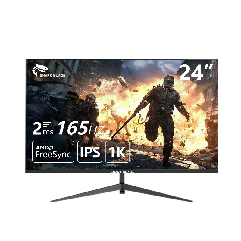 Monitor De 24 Pulgadas, Pantalla Ips 144Hz, Fhd, 165Hz, Para Ornador Juegos, Pc, Plana, Compatibile Con Hdmi/Dp