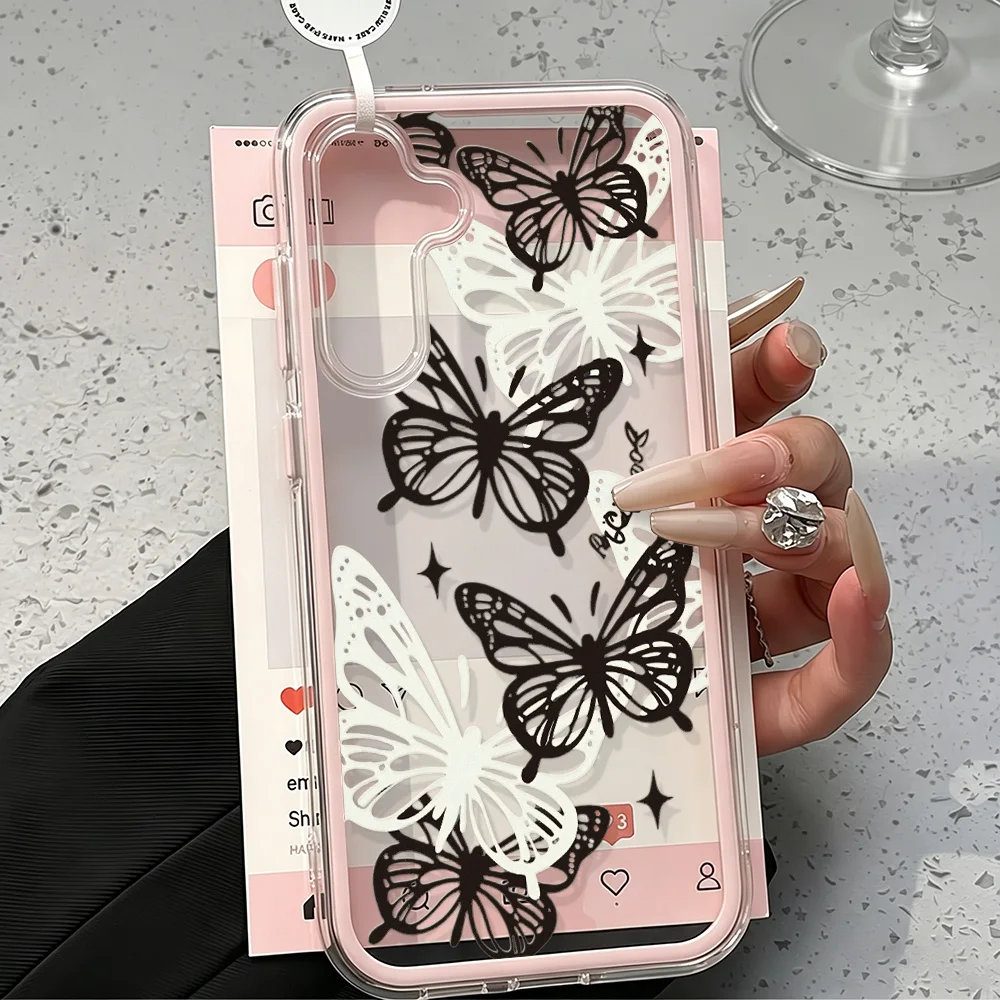 Elegant Black Butterfly Phone Case - Stylish Protective Cover