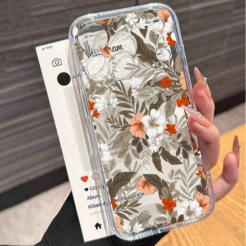 Floral Pink Violet Phone Case with Flower Design