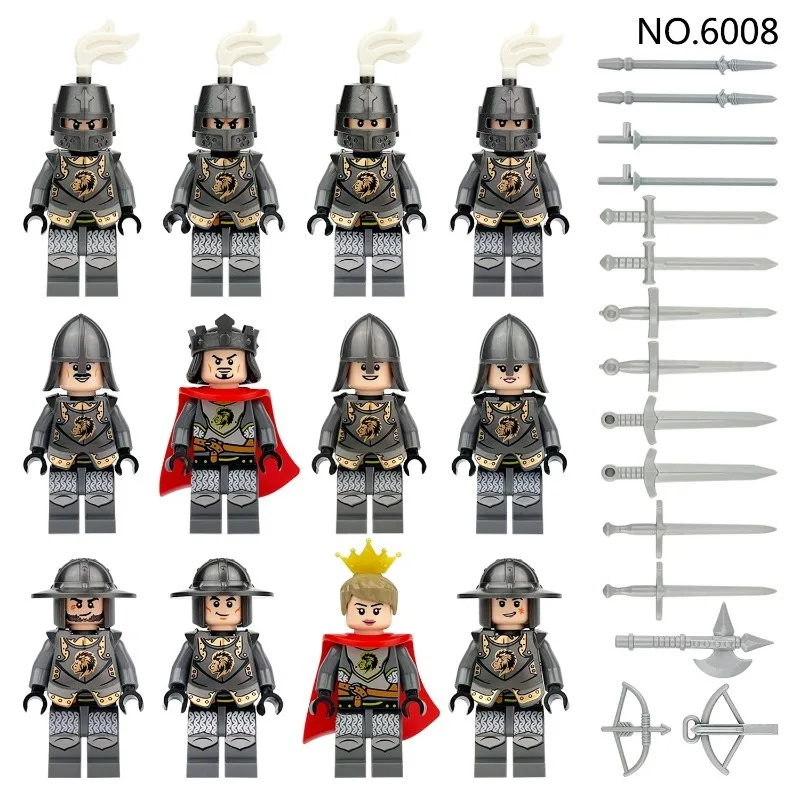 6008 Lion Legion Medieval miniature cartoon model Meigao assembled building block Children's toys Cross-border wholesale
