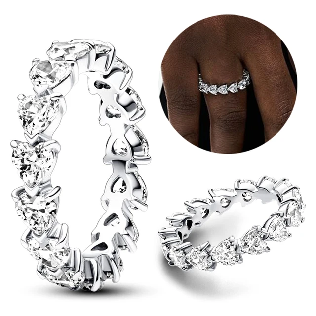 925 Sterling Silver Ring Pearls Pavé Open Ring For Women CZ Cubic Zircon Star Moon Flower Wedding Jewelry Rings Gifts 4