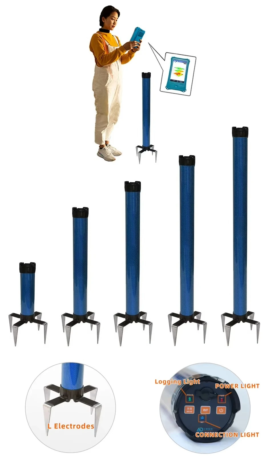 Underground Metal Detector ADMT-1G Walk Through Metal Detector 50m 100m Depth Ha