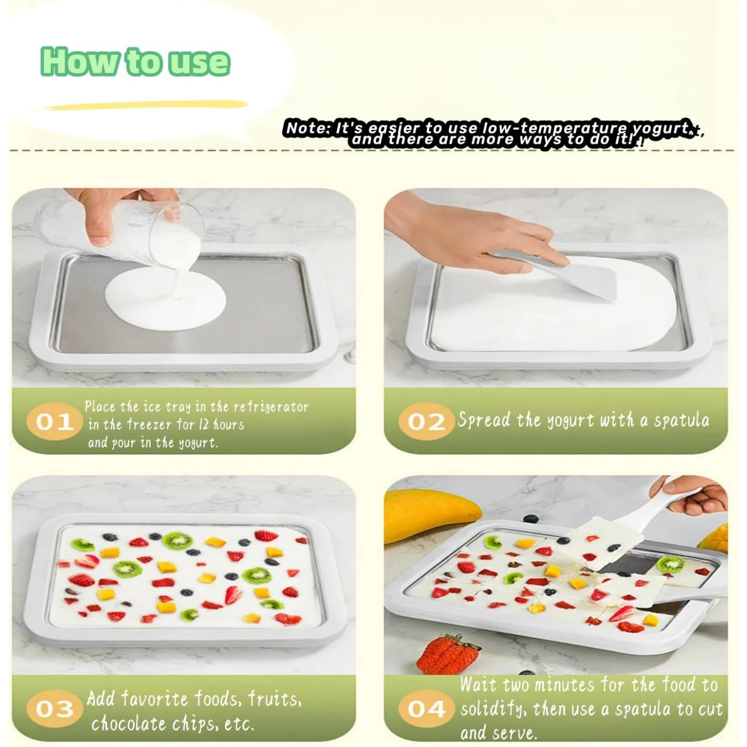 Ice Cream Maker,Instant Ice Cream Maker,Rolled Maker,Perfect for Yogurt, and More! DIY for family hands-on activities