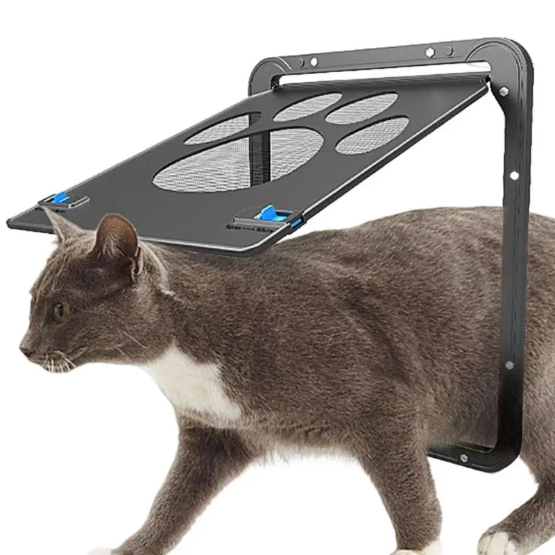 

Cat Door For Windows High Temperature Resistant Magnet Positioning Flap Door Puppy Claw Print Screen Door With Extended Latch