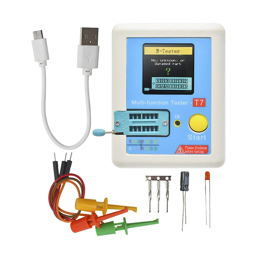 LCR-TC1 TC-T7-H LCR-TC2 TCR-T7 Transistor Tester Multimeter For Diode Triode MOS/PNP/NPN Capacitor Resistor Transistor Replace digital multimeter transistor tester