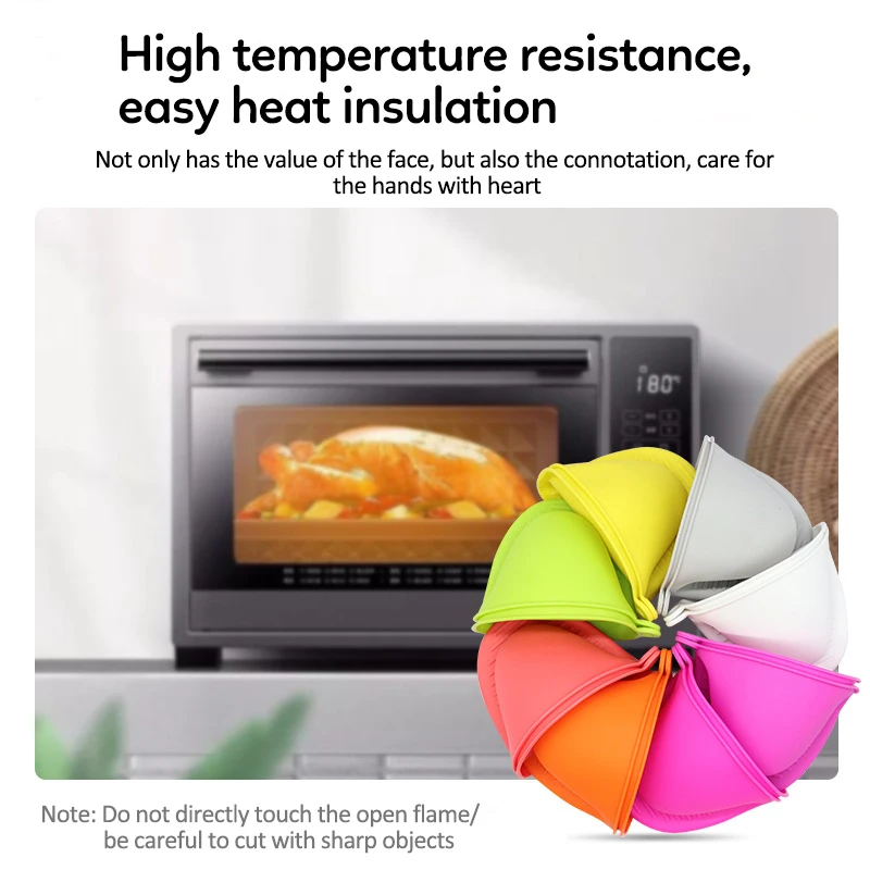 Silicone Anti-scalding Oven Glove Mitts 1PC Potholder Kitchen BBQ Glove Tray Pot Dish Bowl Holder Oven Handschoen Hand Clip silicone oven mitts,kitchen gloves,silicone oven gloves,silicone oven protector