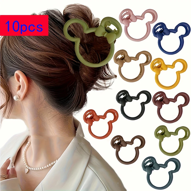 5/10 Stück Mickey-Ohren-förmige Haarspangen Hohle Geometrische Accessoires Cartoon-Kopfschmuck Feiertagsparty-Geschenke Haaraccessoires