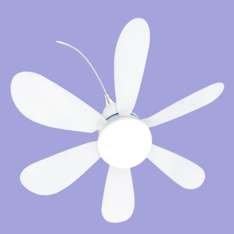 USB Ceiling Fan Lighting 6 Leaves USB Powered Ceiling Canopy Fan Hanging with Remote Control Camping Portable