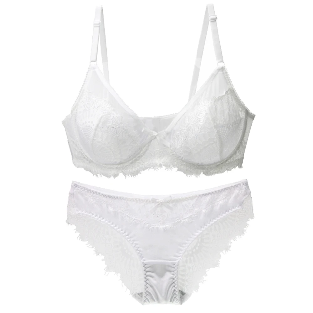 ZHAOX Sexy Lace Transparent 3/4 Cup Bra Set Underwear Bra and Panties :  : Clothing, Shoes & Accessories