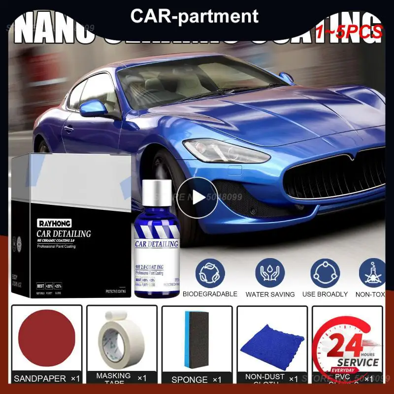 

1~5PCS Car Ceramic Coating 12H Liquid Glass Nano Super Hydrophobic Car Plating Anti-Scratch Graphene Plating Solution Set