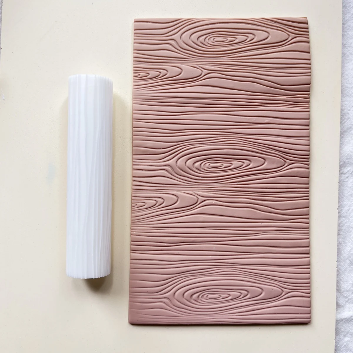 Wood Texture Roller Polymer Clay Tools⎥Hand Roller⎥Clay Texture Tool⎥Jewellery Tools⎥Floral Texture⎥Botanical