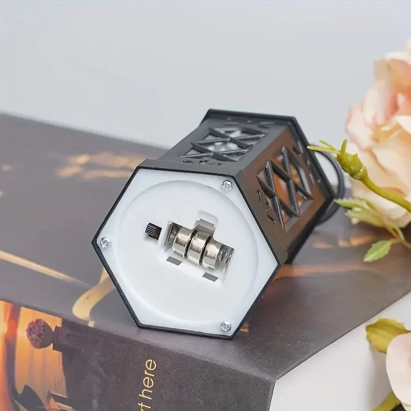 LED Light Decoration Retro Desktop Lamp Creative Hexagonal Wind Lamp Portable Candle & Horse Atmosphere