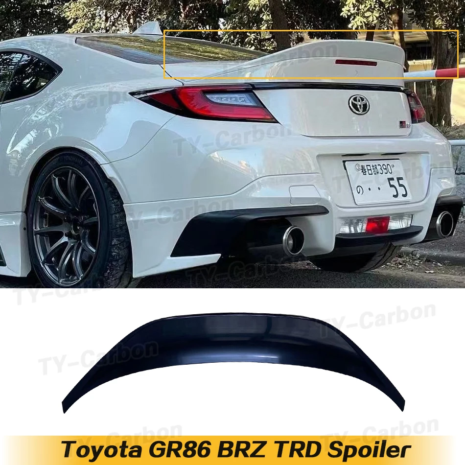 

For Toyota New GR86 Subaru BRZ Car Styling Car Rear Trunk Boot Lip Spoiler Wings TRD Style Spoiler Carbon Fiber FRP 2021+