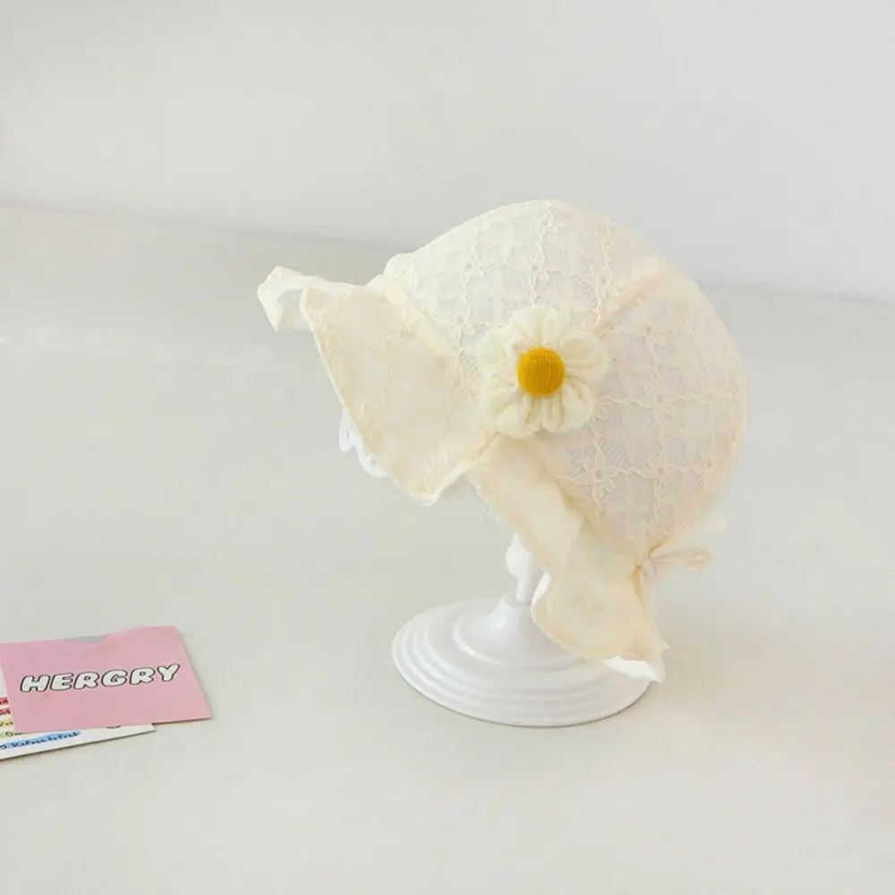 Casual Lace Ruffle Newborn Sun Hat Sweet Sunscreen Infant Bucket Hat Princess Cute Baby Fisherman Hat Summer