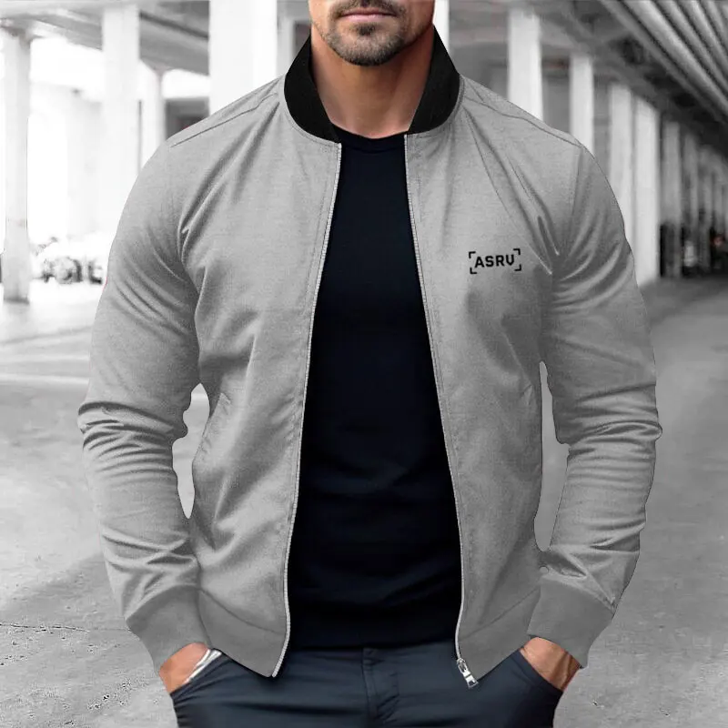 Men's Jackets 2024 Spring And Autumn New Fitness Sports Thin Breathable Casual Jacket Stand Collar Zipper Jackets Men's Clothing 5