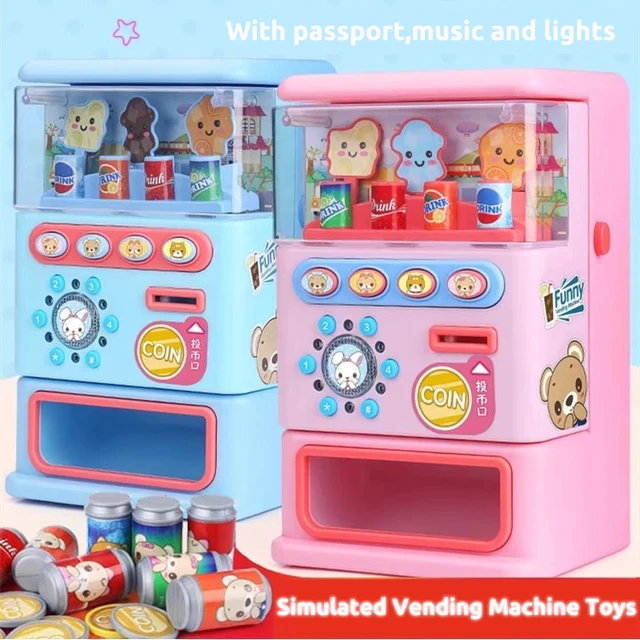 1PC Children's Simulated Vending Machine Puzzle Drinks Toy Pretend Set for Kids Children Christmas Gift Learning Educational Toy 1
