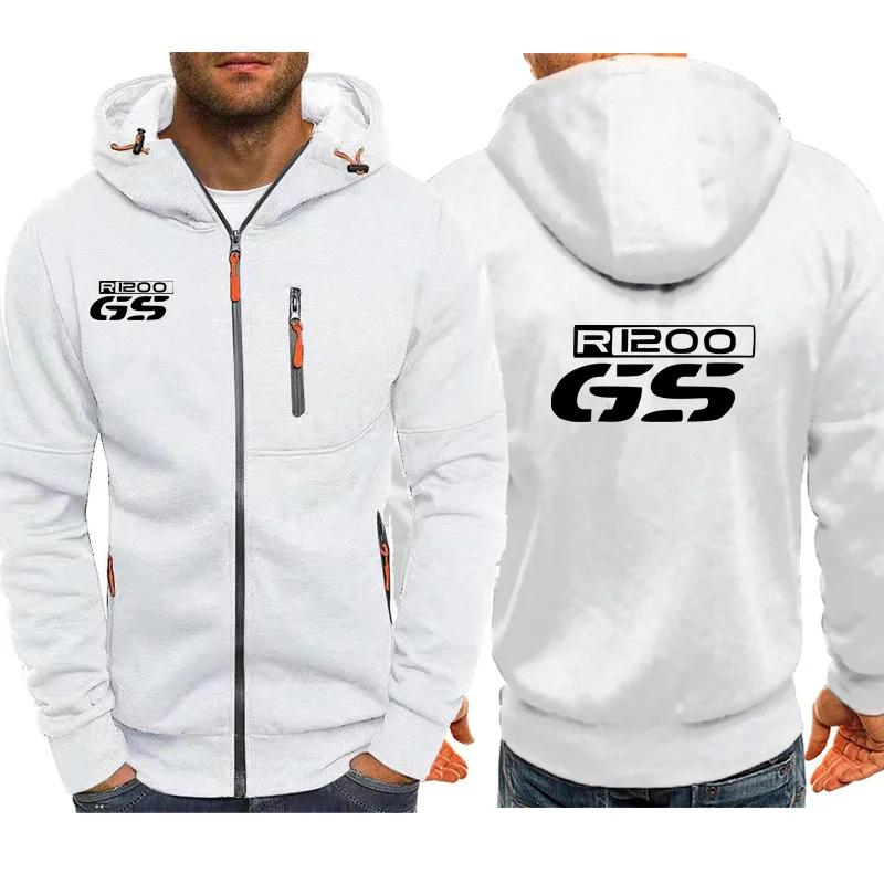 thumbnail image 1 of Sudadera con capucha y cremallera para hombre GS R1200, moda, aventura en motocicleta, R1200 GS, sudadera GS, R 650, 800, 1150, 1200, sudadera con capucha con bandera de F1 para hombre, 1 of 4