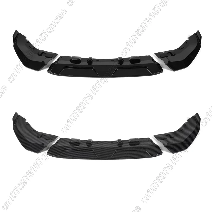 Car Front Lower Bumper Diffuser Protector Cover Body Kits For BMW G07 X7 LCI -+ 3PCS Black Bumper Lip Spoiler Splitter