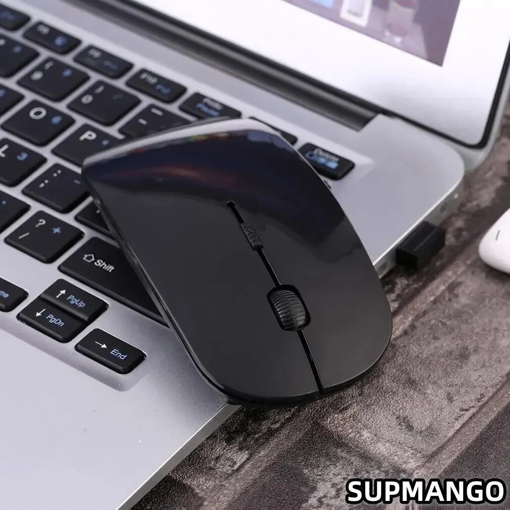 Ultra Thin USB 2.4Ghz Wireless Mouse 1600DPI 4 Buttons Cordless Mice for PC Desktop Laptop Windows Computer for Wireless Mouse