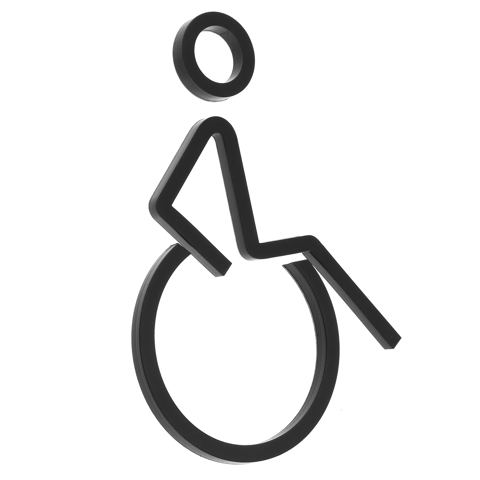 Acrylic Bathroom Signage Disabled Wheelchair Symbol Restroom Sign For Bath Hardware Shower Room Accessories Public