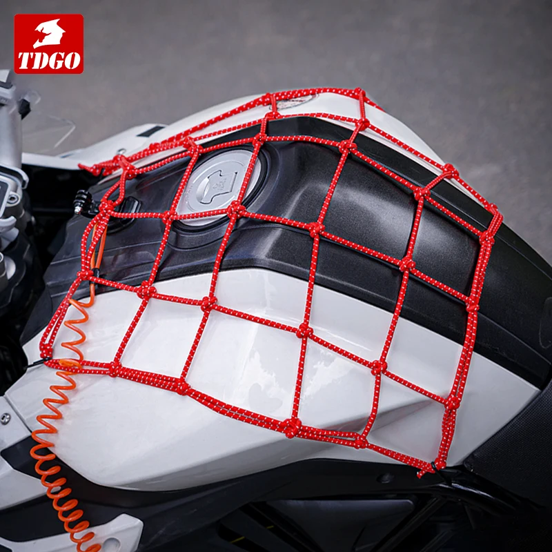 Motorcycle Cargo Net 1 Pcs Motorcycle Luggage Net Helmet Mesh Fuel Tank Storage Rubber Band Luggage Compaction Storage Cargo Sorting Net