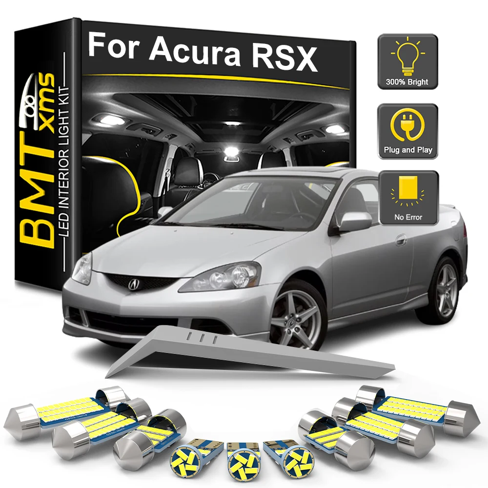 BMTxms LED 인테리어 전구 키트, Acura RSX 2002 2003 2004 2005 2006, 자동차 독서 돔 트렁크 램프, 캔버스 오류 없음, 10 개