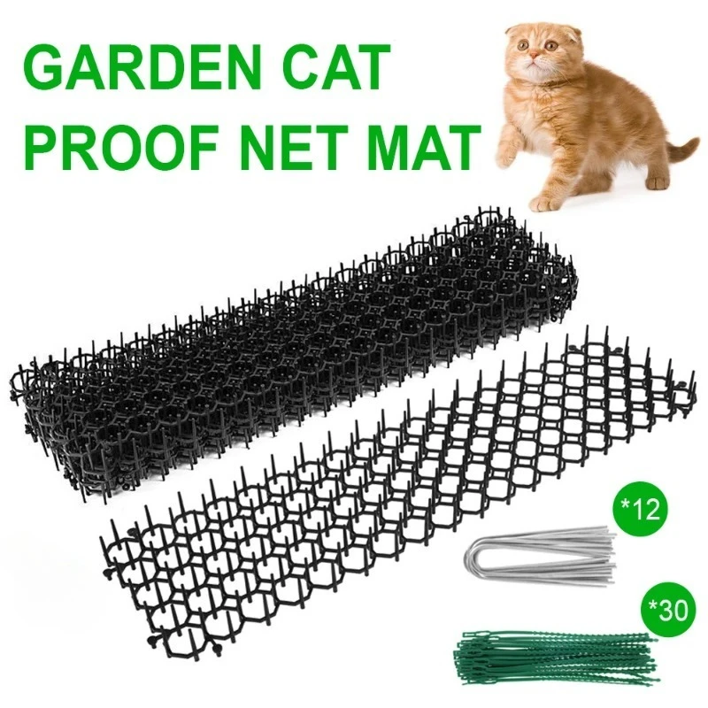 애완동물 정원용 고양이 퇴치 매트, 고양이 방지 가시줄, 고양이 파고드는 것을..