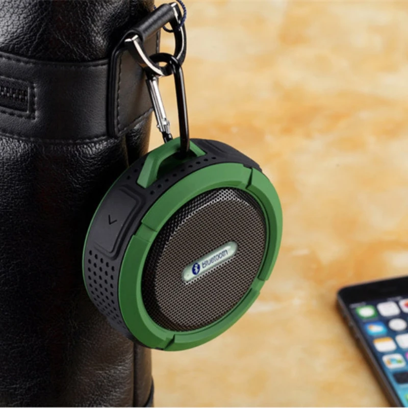 Bluetooth Speaker Wireless Waterproof Suction Cup Outdoor Sports Sound Box Mini Subwoofer For Shower Car Smart Phone MIC TF C6 portable bluetooth speaker