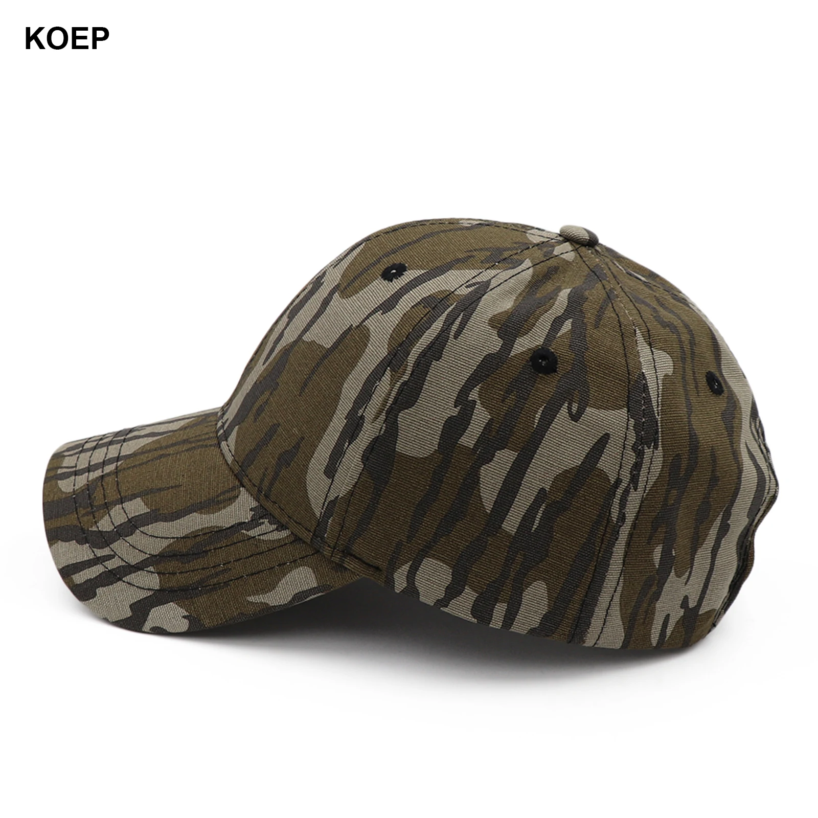 KOEP Outdoor Fishing Caps Jungle Bottomland Camouflage Baseball Cap Hunting Hat Cotton Dad Snapback Hats Bulrush Leaves KBMO9