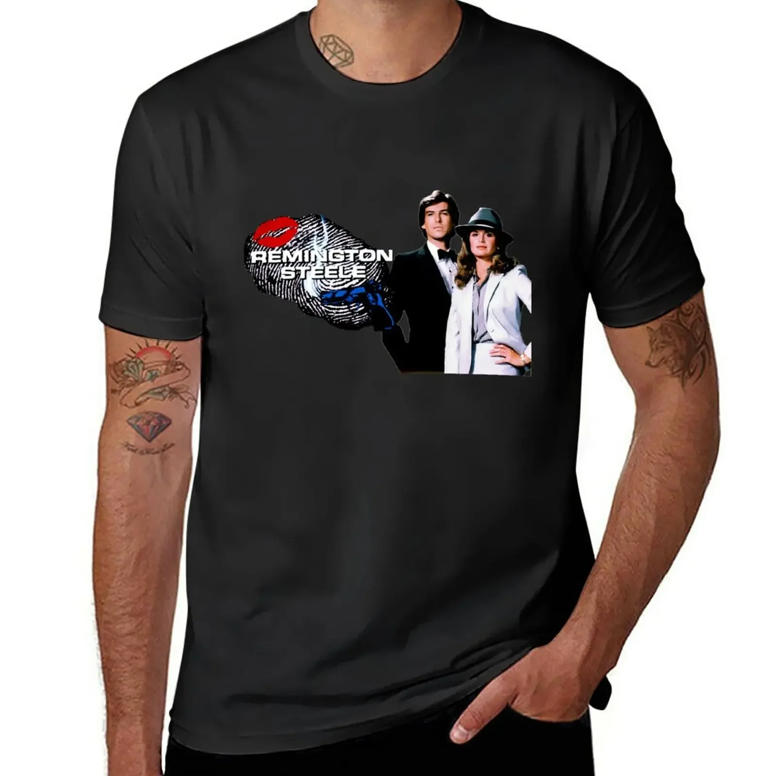 Remington Steele Retro Throwback Anni '80 Tribute T-Shirt Per T-Shirt Da Uomo Sublime Da Ragazzo