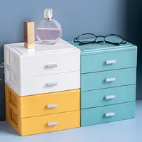 Multi-Layer Drawer Layered Storage Colorful Plastic Handle Box Dust-proof Drawer Style Cosmetics Storage Home Office 6