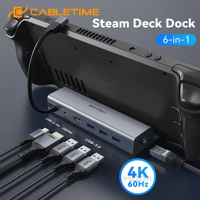 7 in 1 USB-C HUB NVME M2 SSD BOX Dock HD For ROG AYANEO jsaux steam deck  dock accessories steam deck docking station HDMI 4K60HZ - AliExpress